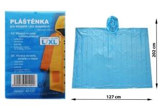 Pláštěnka pro dospělé modrá L/XL 40120B