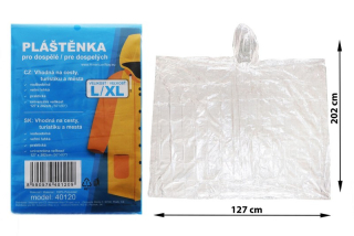 Pláštěnka pro dospělé bílá L/XL 40120W