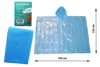 Pláštěnka dětská modrá S/M 40122B